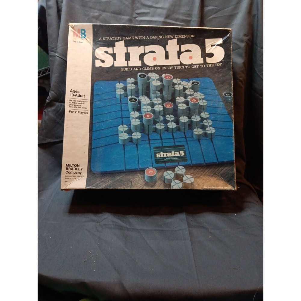 Strata 5 Vintage 1984 Board Game Milton Bradley Used Complete Game